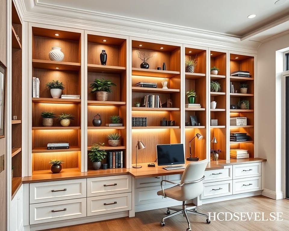 Custom home office built-ins