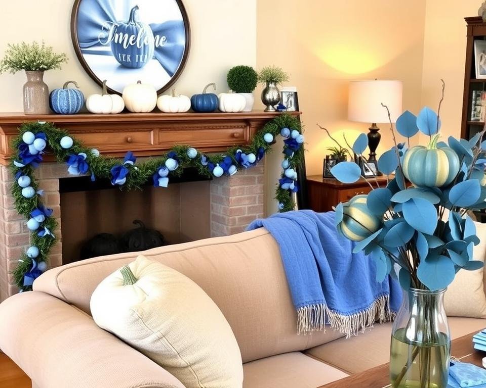 DIY blue fall decor projects