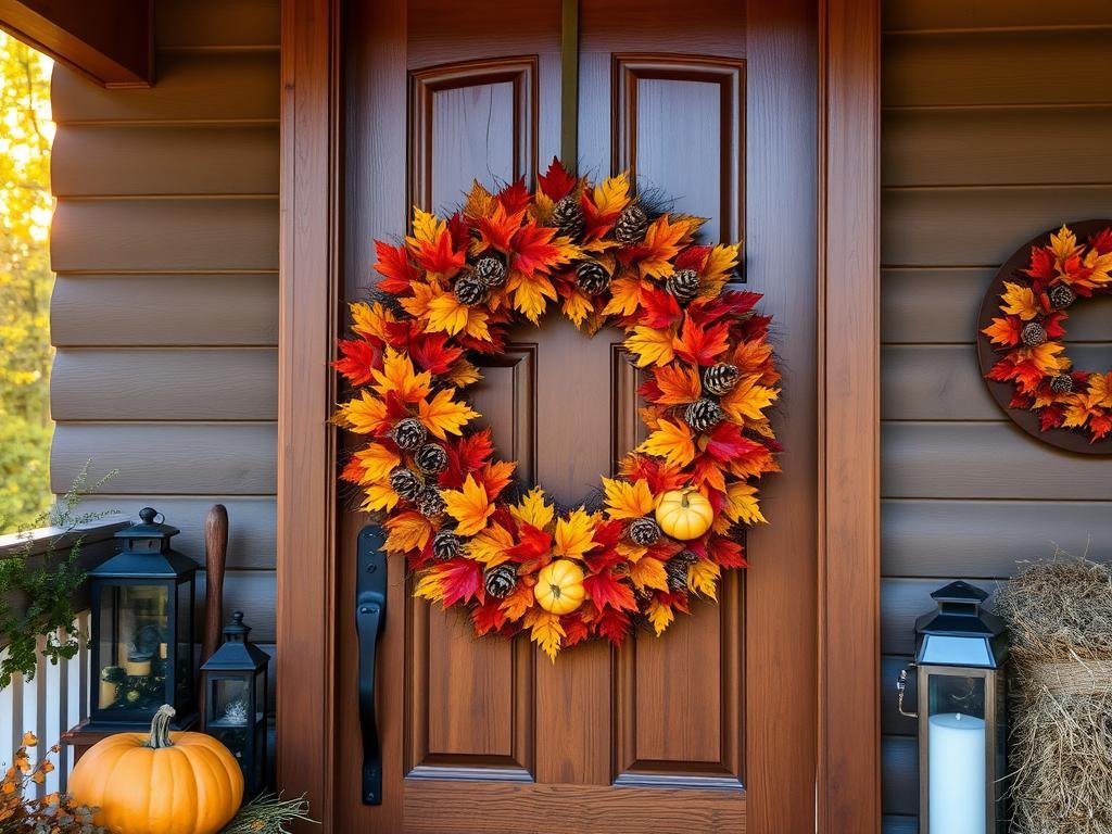 Fall wreaths front door decor