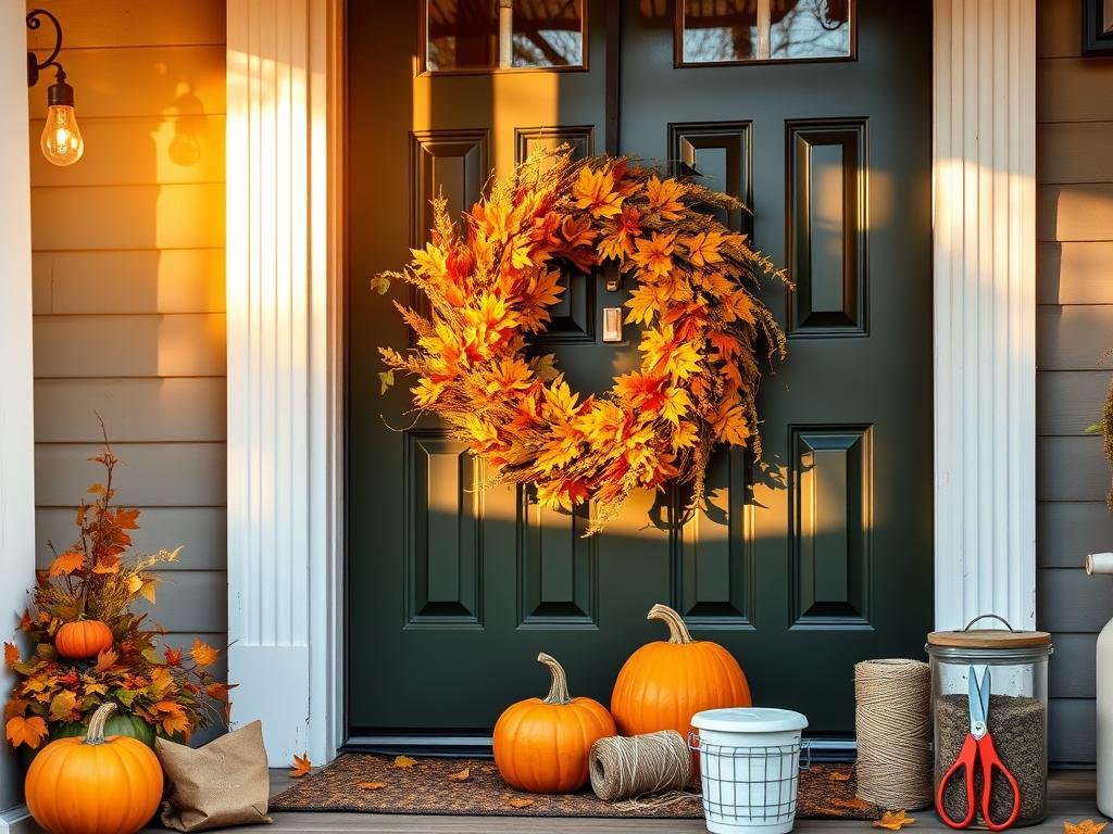 Fall wreaths front door decor maintenance