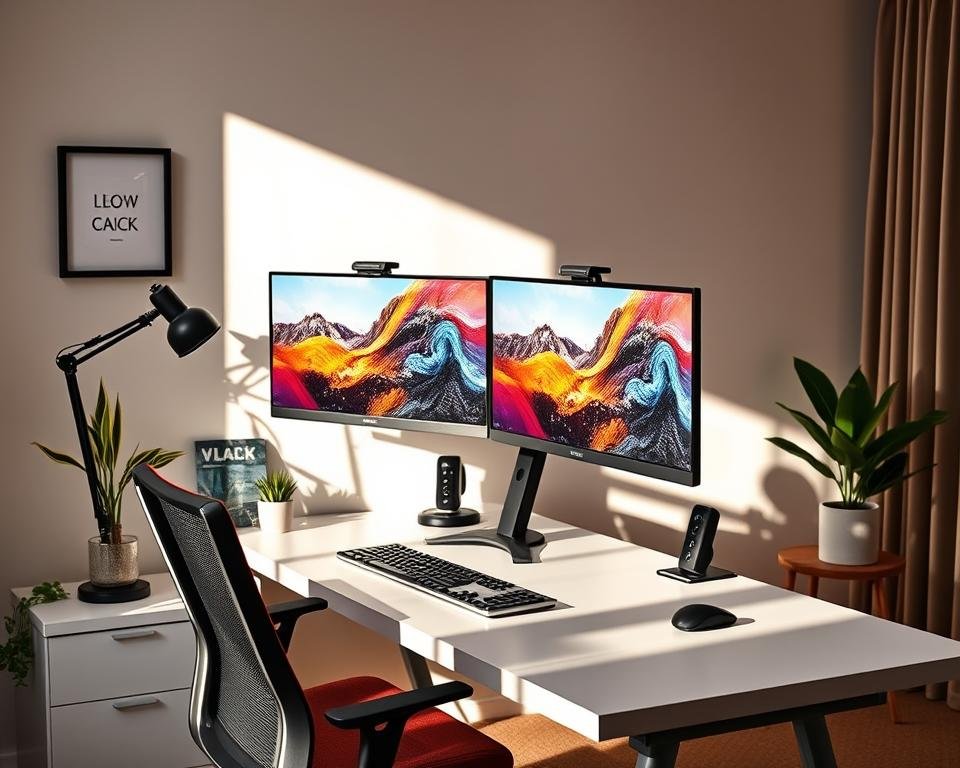 Ideal viewing distance for dual monitors in home office decor dual monitor setup