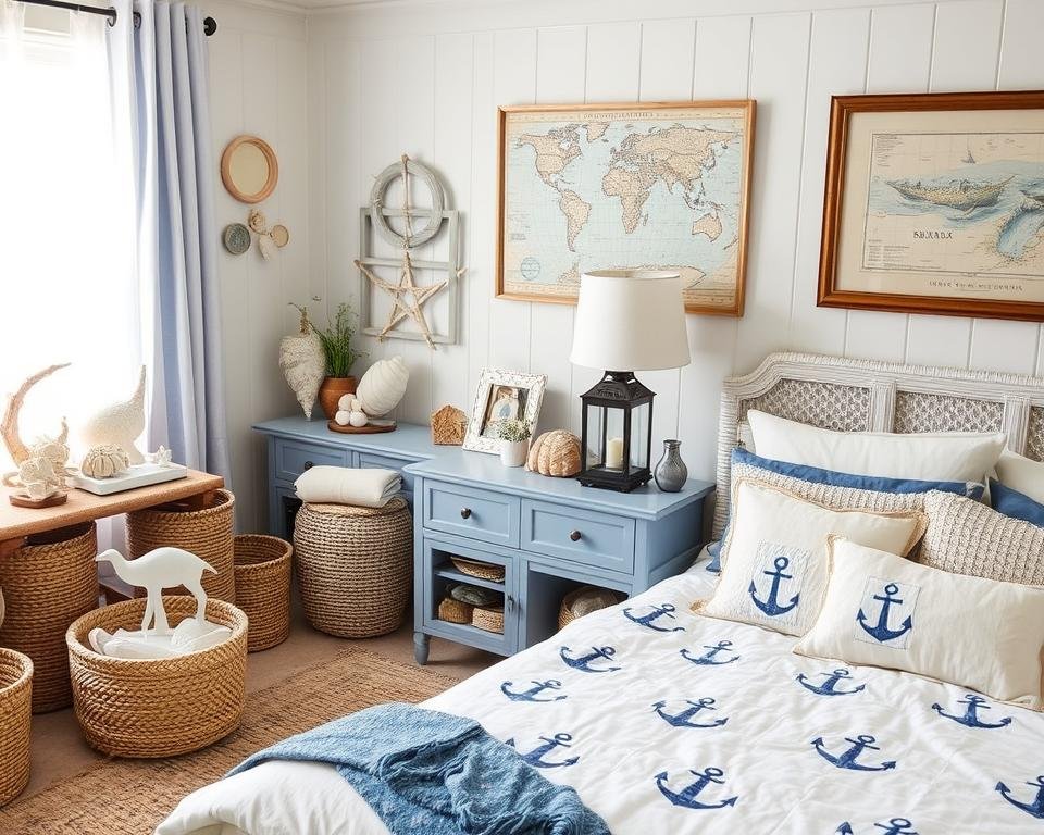 Maritime themed bedroom accessories