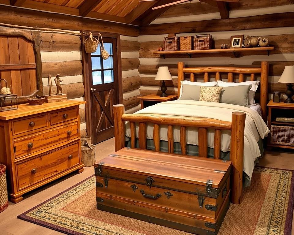 Rustic bedroom storage solutions