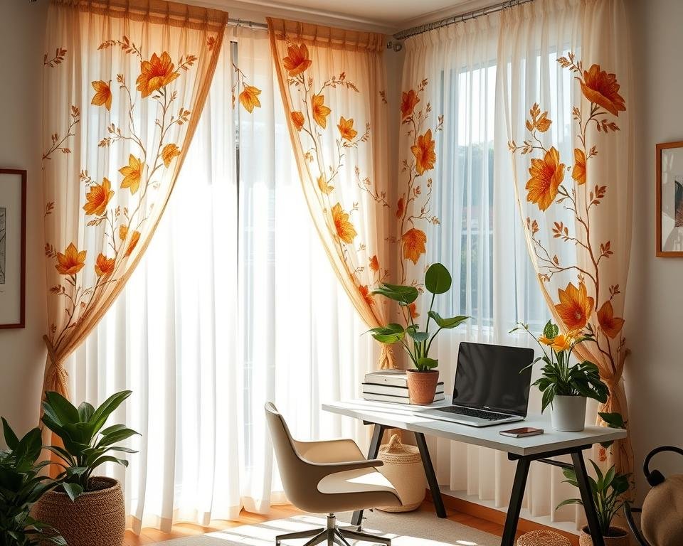 Seasonal Home Office Curtain Ideas