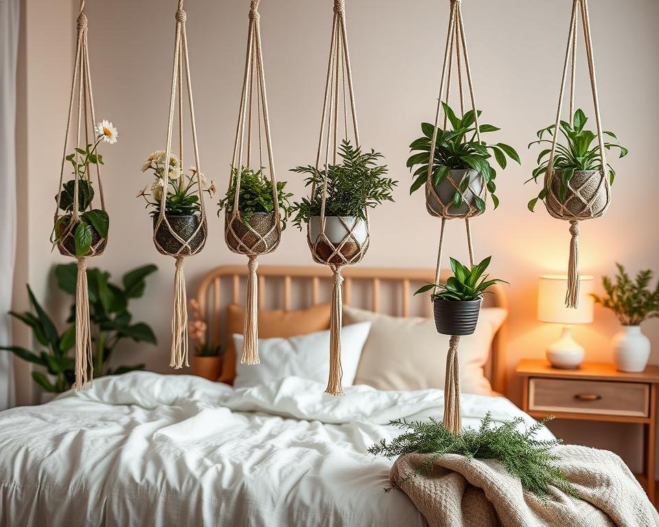 Seasonal macrame plant hanger bedroom home decor