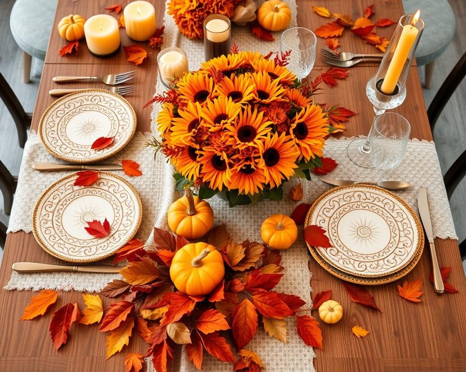 autumnal table setting