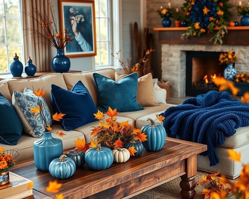 blue fall decor ideas