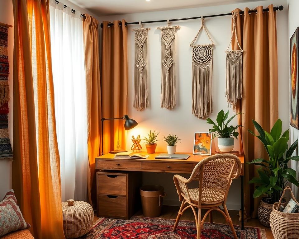 boho home office decor