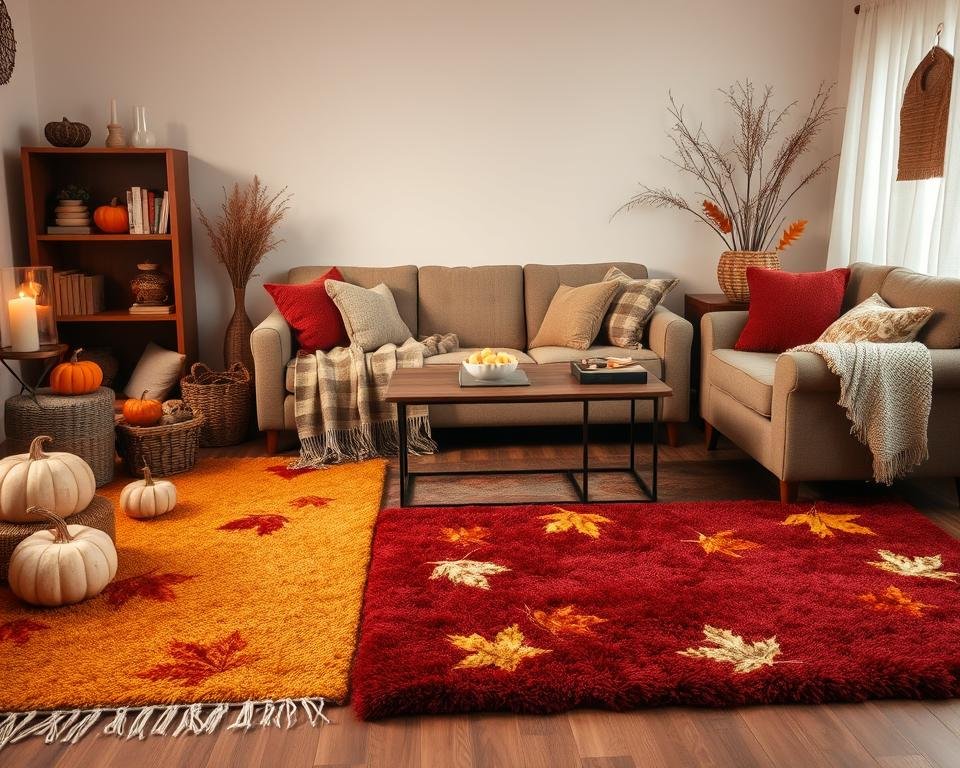 choosing fall home decor living room rugs