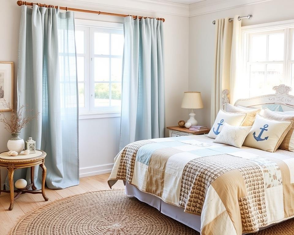 coastal bedroom textiles