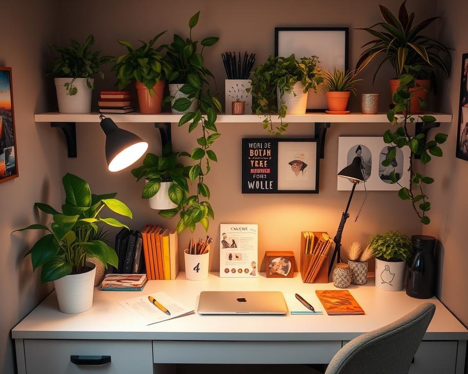 corner desk organization