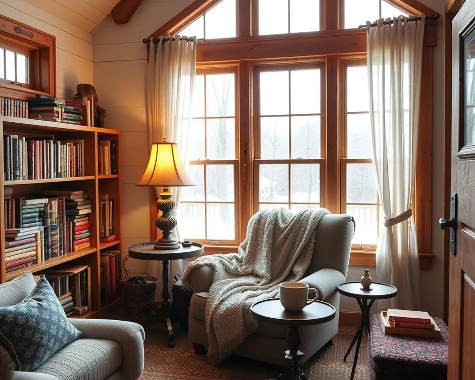 cozy reading nook new england interior design