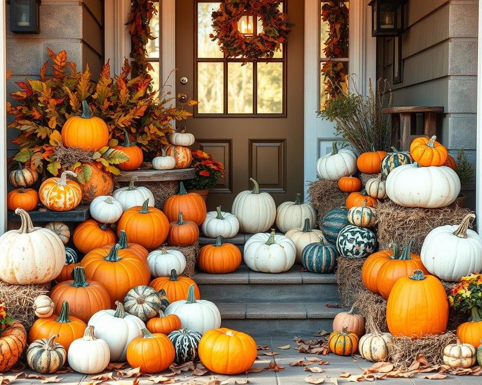 creative pumpkin displays