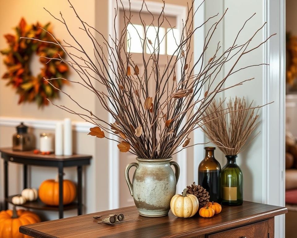 dried branches entryway