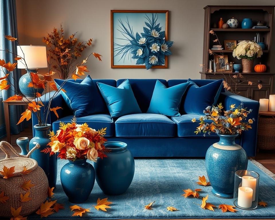 elegant blue home accents