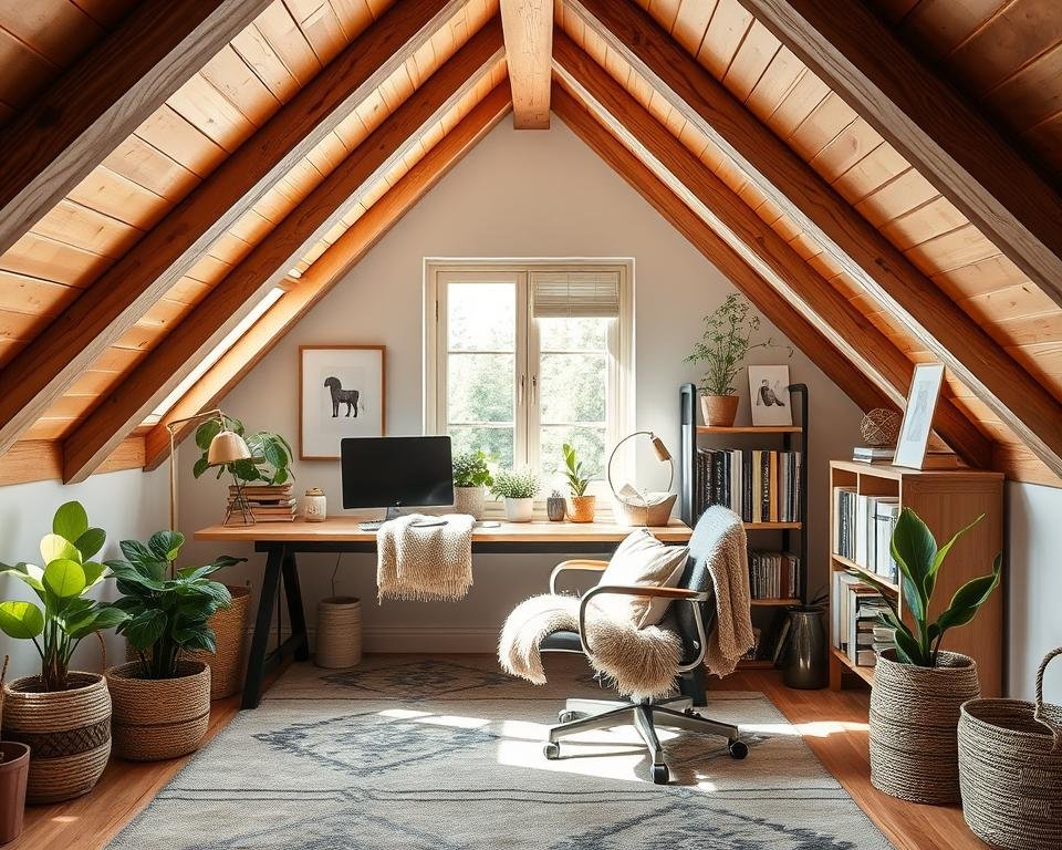 ergonomic attic home office