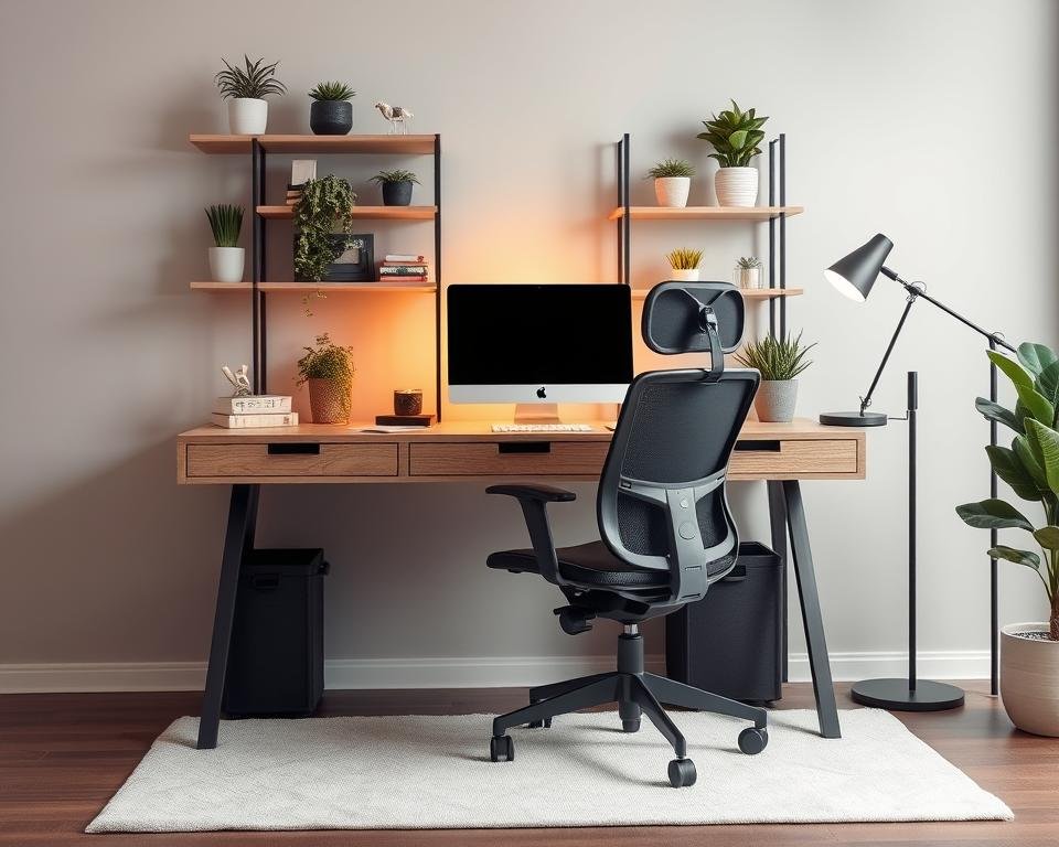 ergonomic office setup