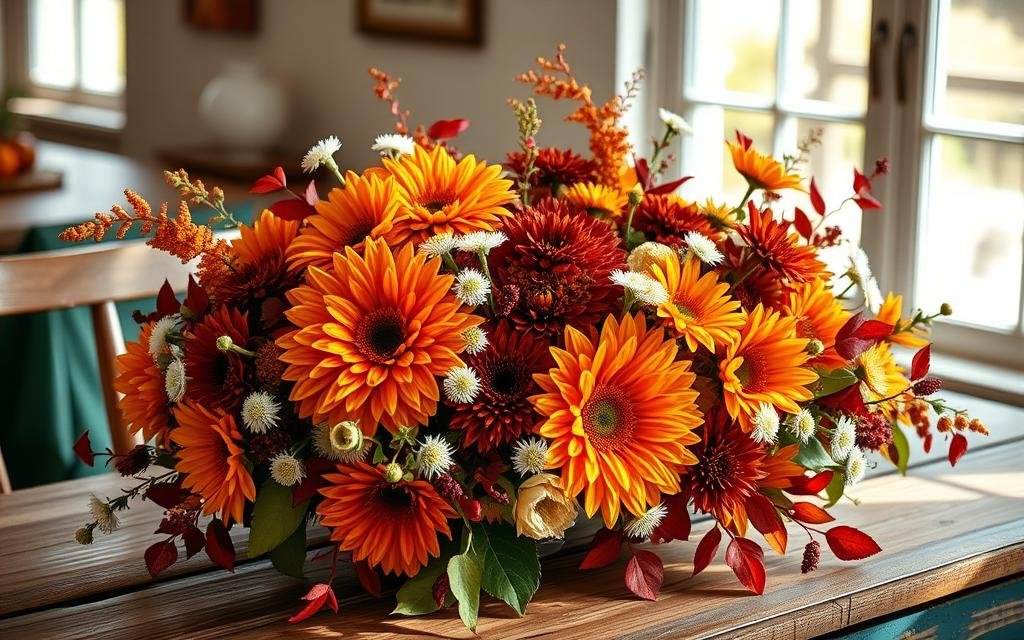 fall florals and foliage decor