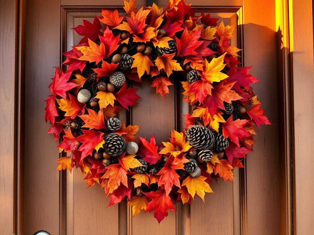 fall foliage door embellishments