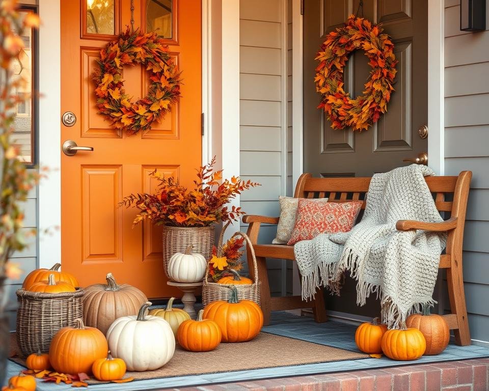 fall home decor entryway