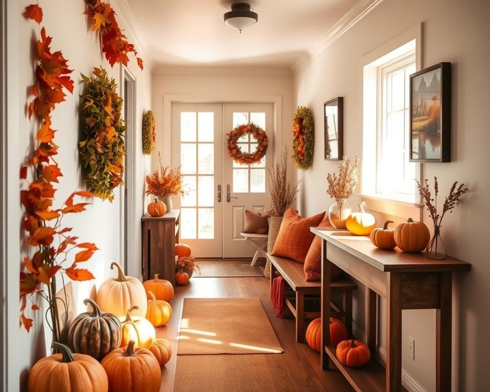 fall home decor hallway