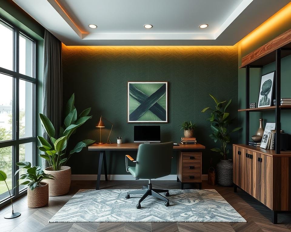 green color schemes for home office