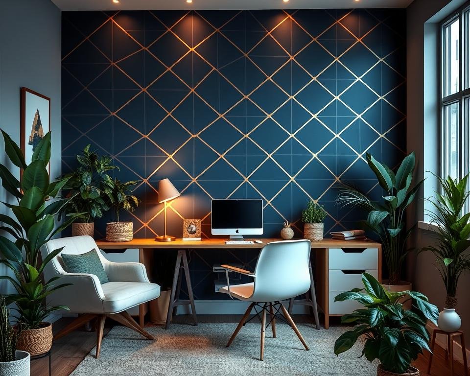 home office accent wall colors