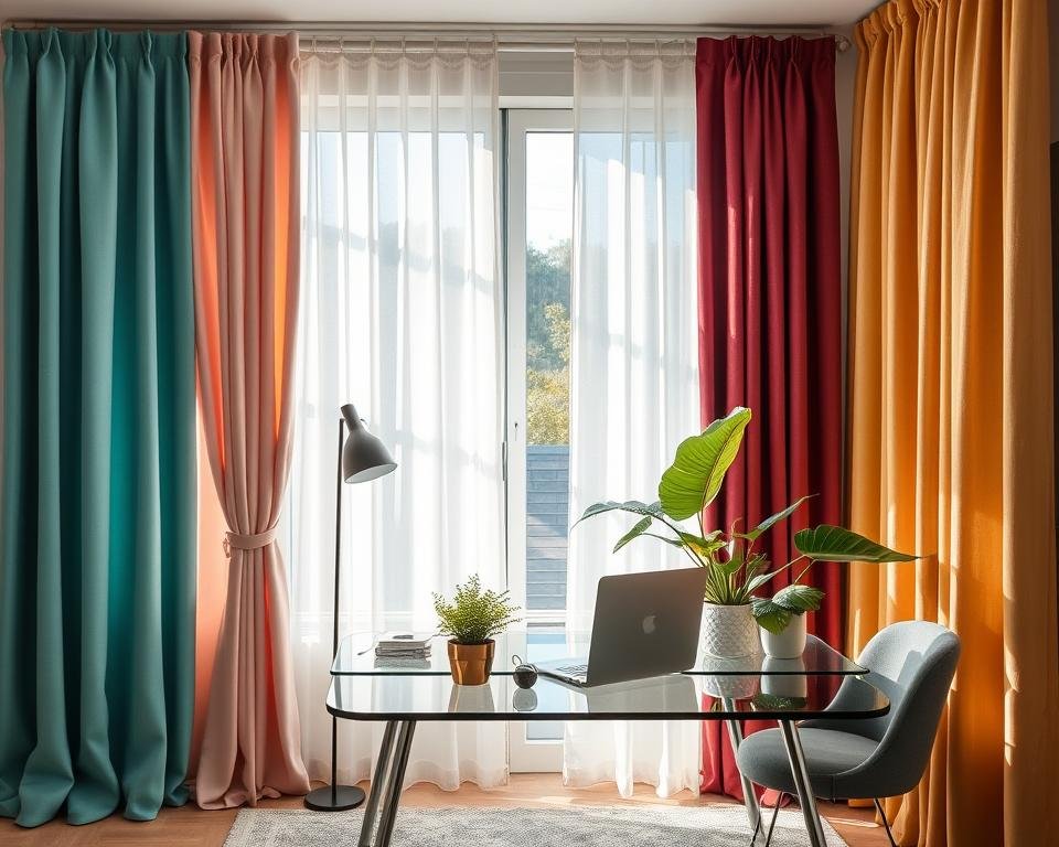 home office curtain colors