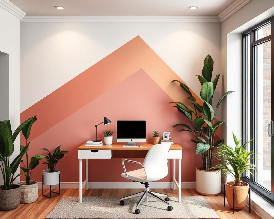 home office decor accent wall