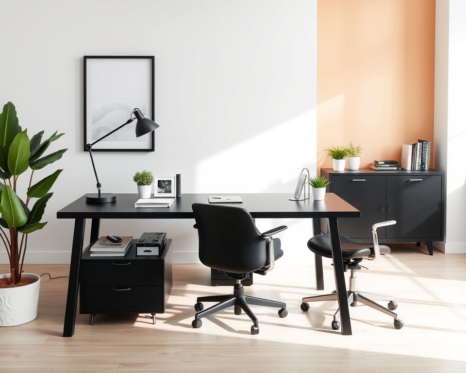 home office decor black desk