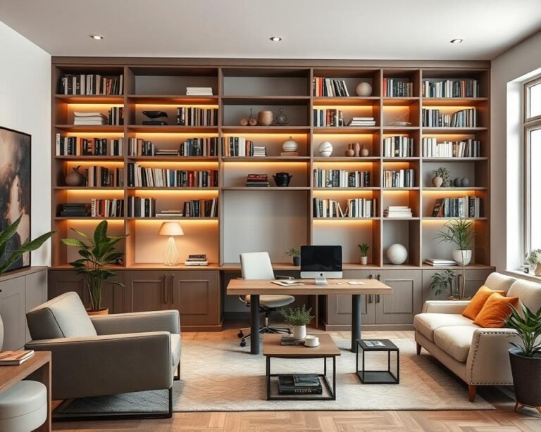 home office decor bookshelves