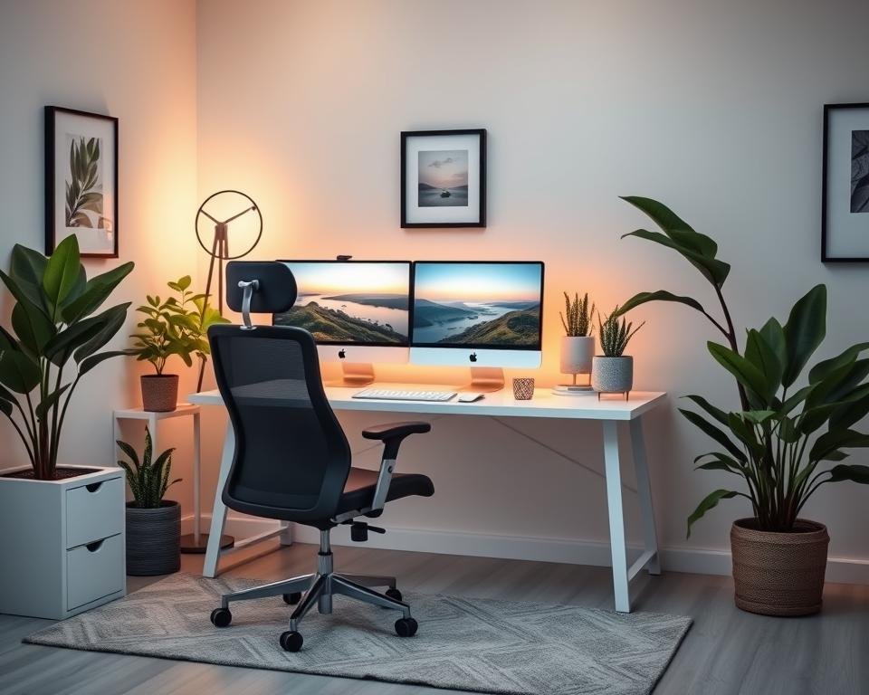 home office decor dual monitor