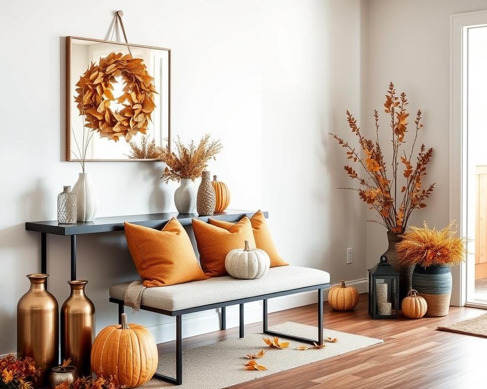 modern fall home decor entryway