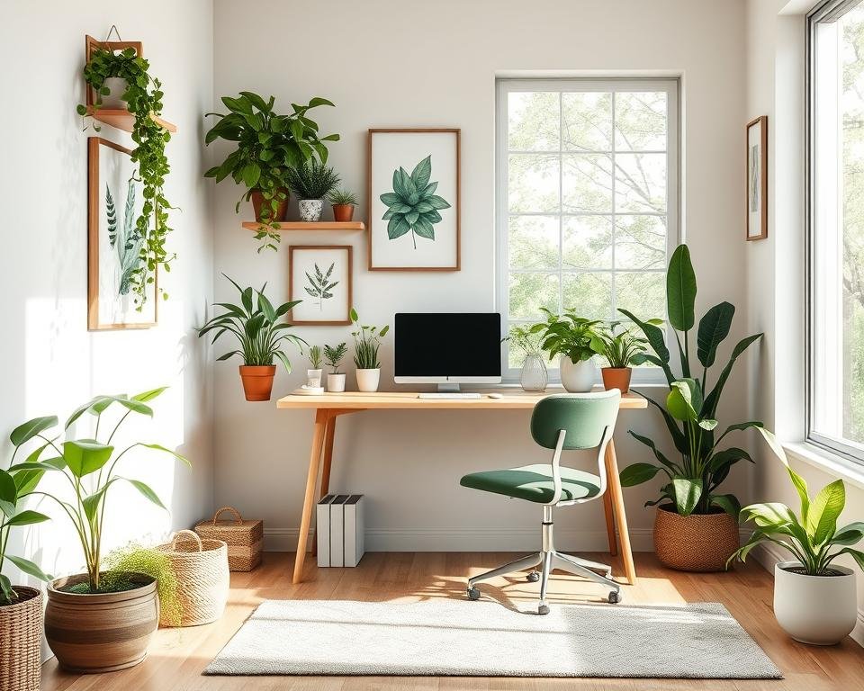 nature-inspired office decor