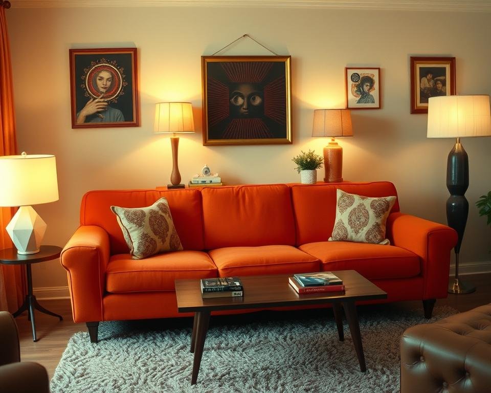 orange upholstery