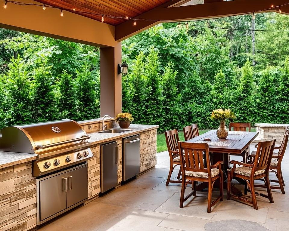 outdoor kitchen