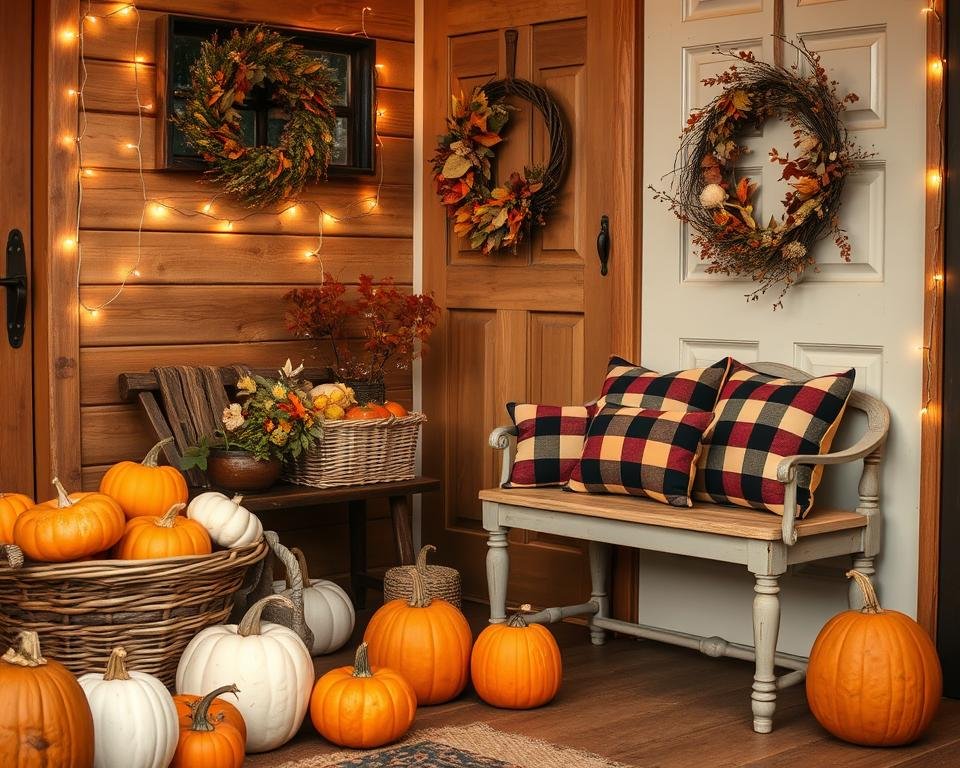 rustic fall entryway ideas