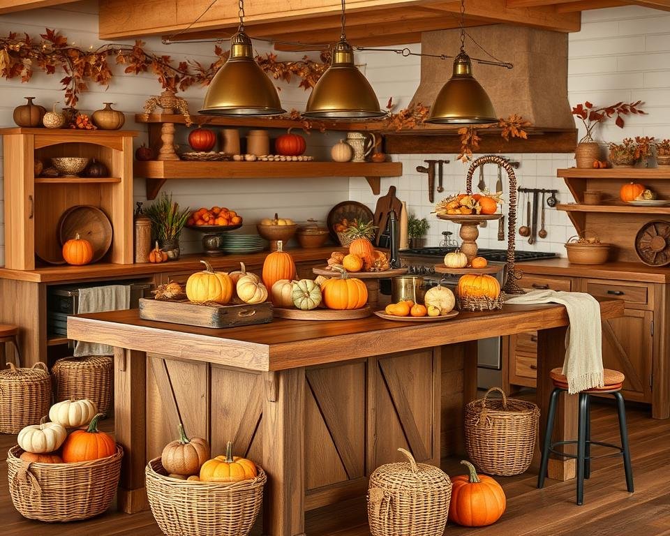 rustic kitchen island decor