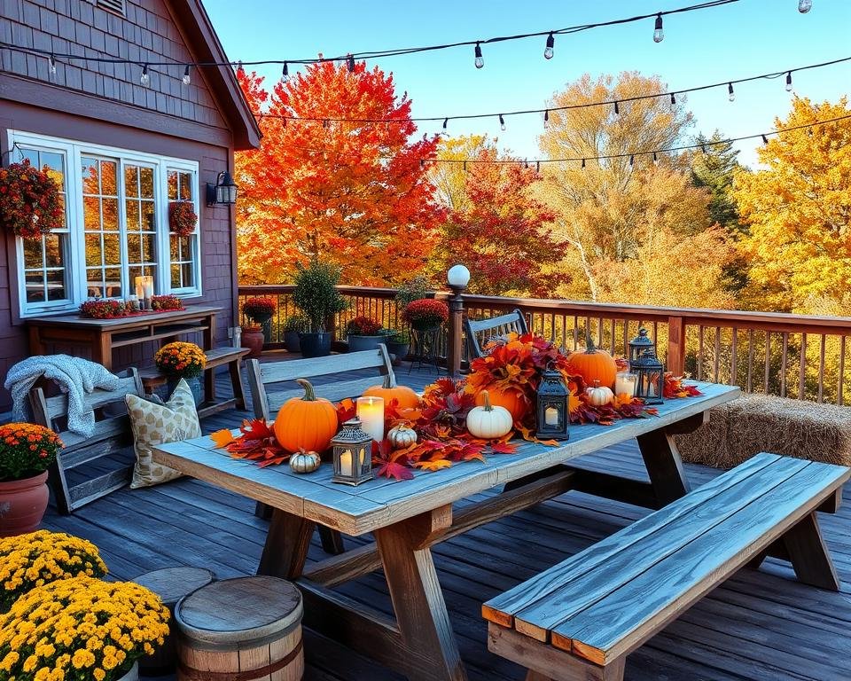 rustic outdoor fall decor