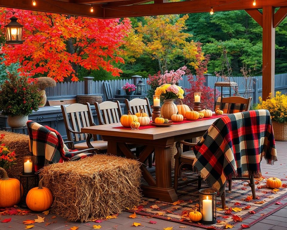 rustic outdoor fall decor