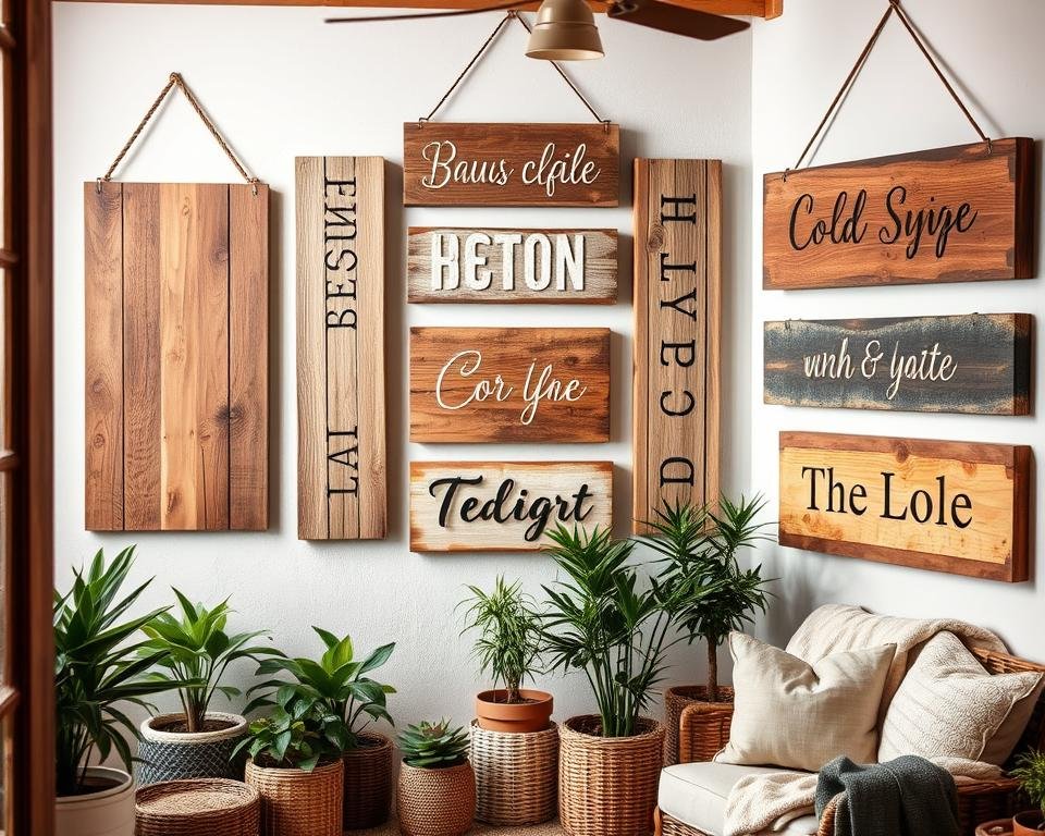 rustic wood signs