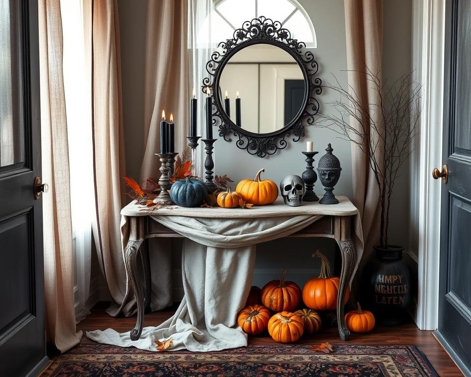 spooky chic entryway decor