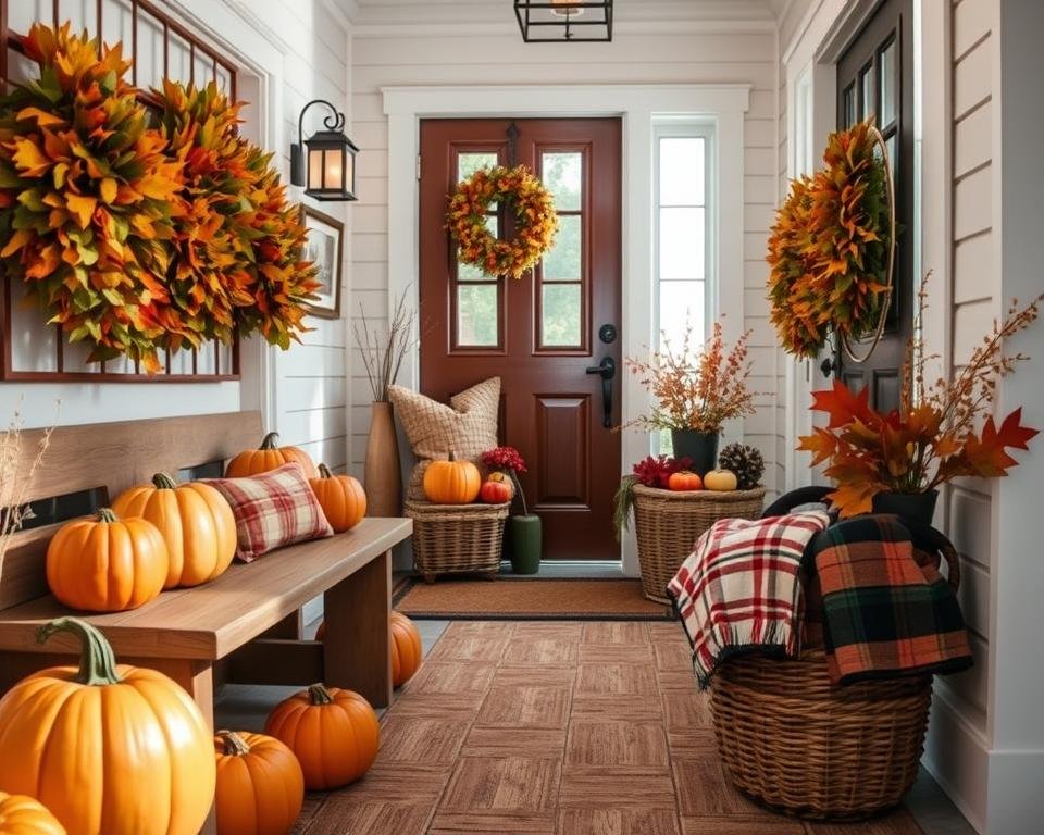 stylish seasonal entryway makeover