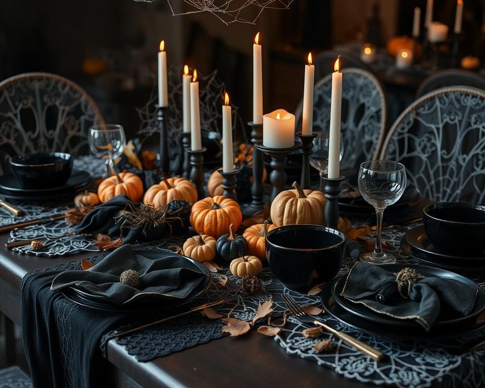 textural halloween decor