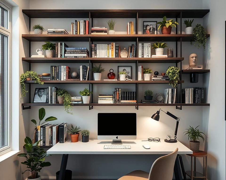 wall-mounted shelves