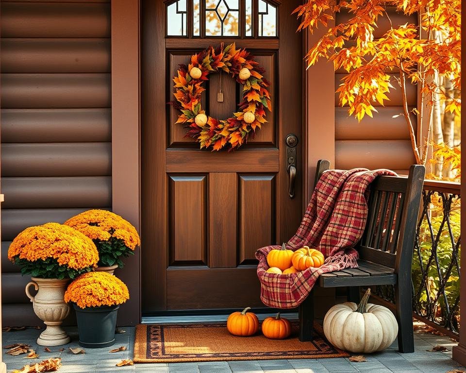 welcoming fall entrance