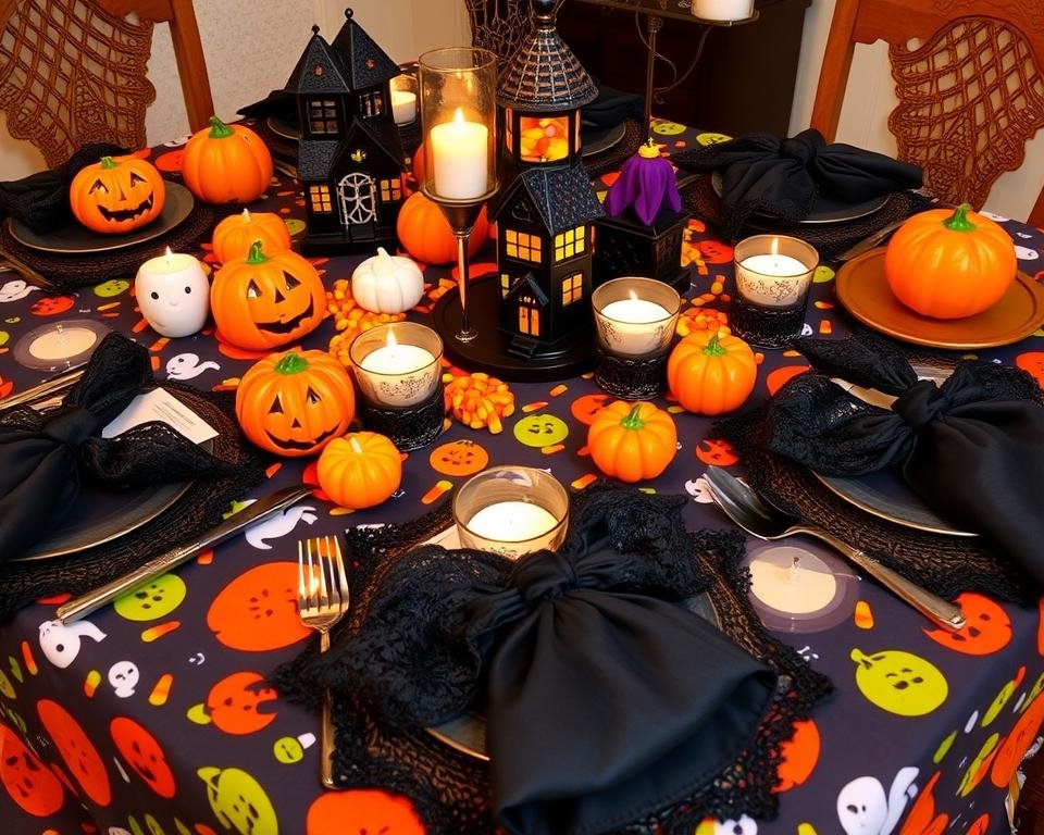 whimsical halloween decor table settings