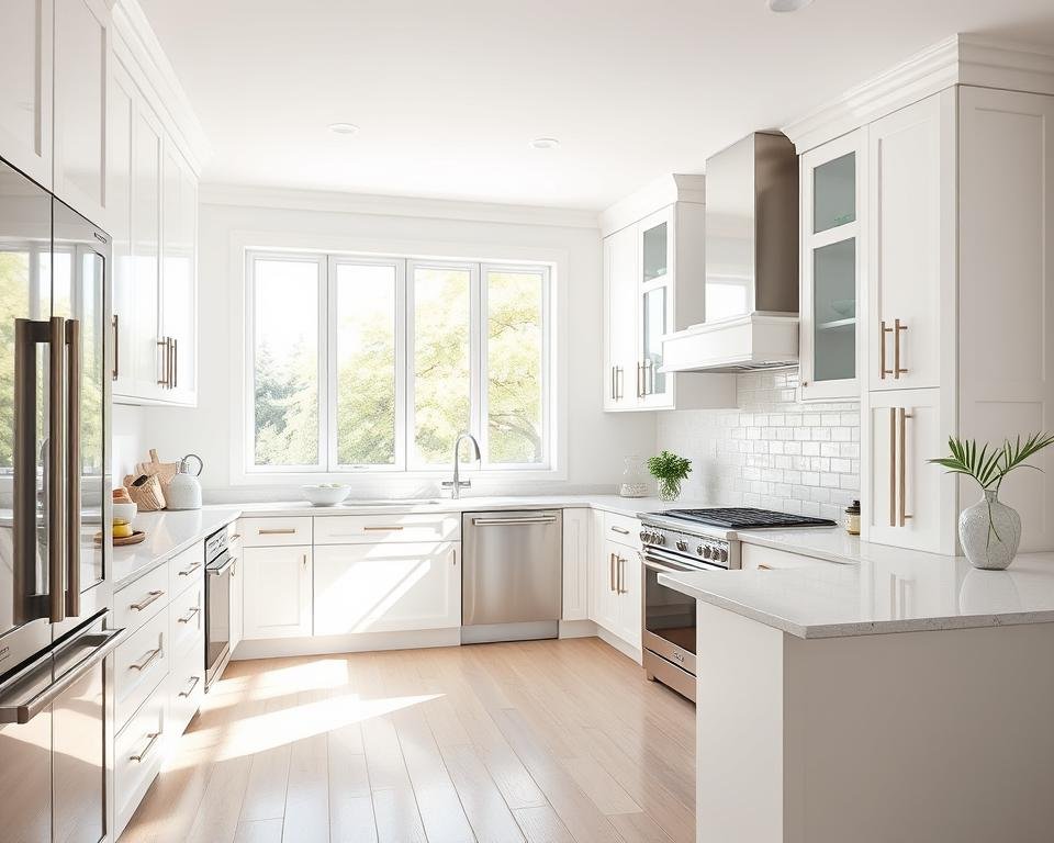 white kitchen cabinets